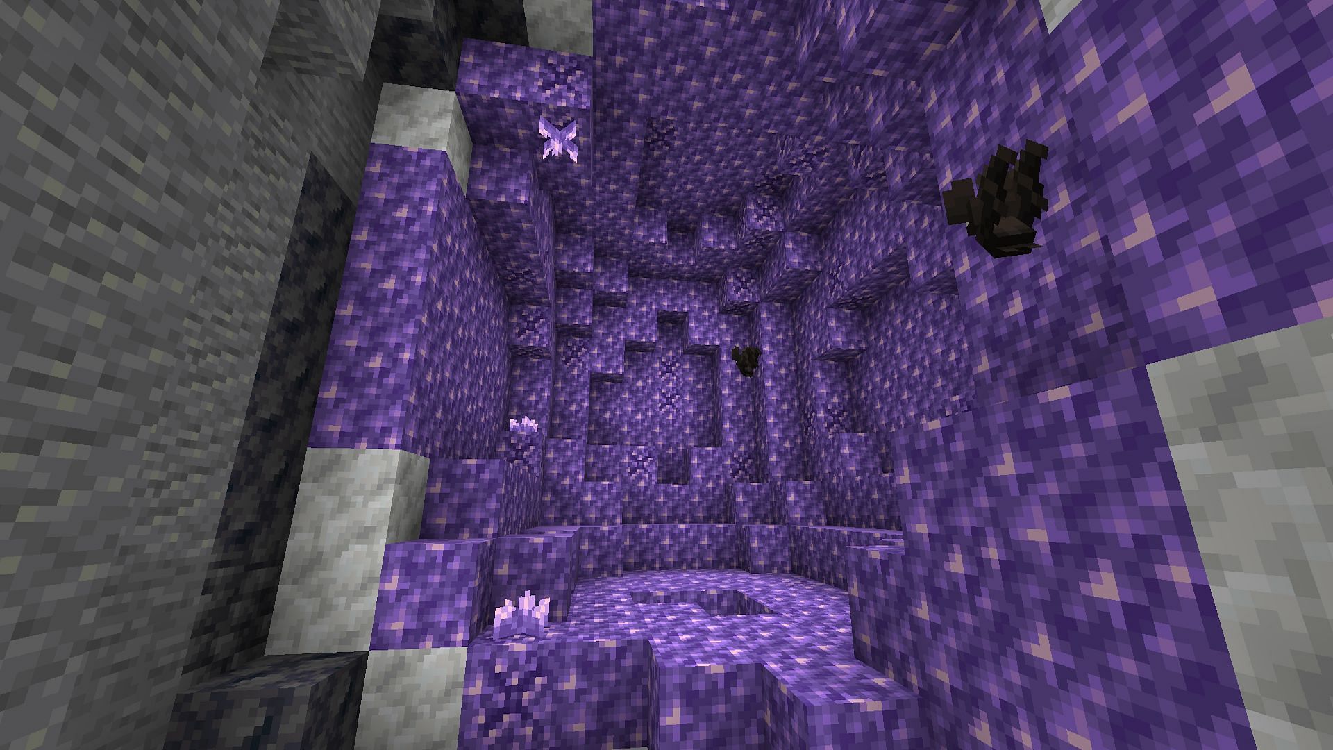 Amethyst geodes are beautiful to look at, but almost entirely useless (Image via Mojang)