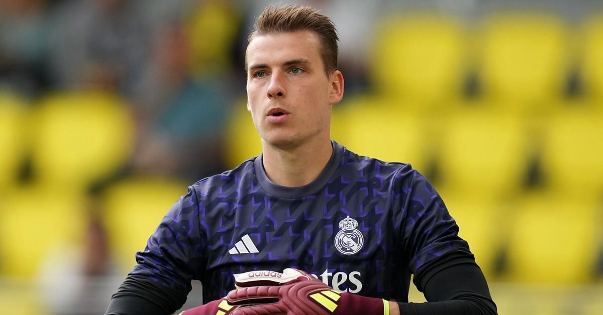 Andriy Lunin has helped Real Madrid lift two trophies so far this season.