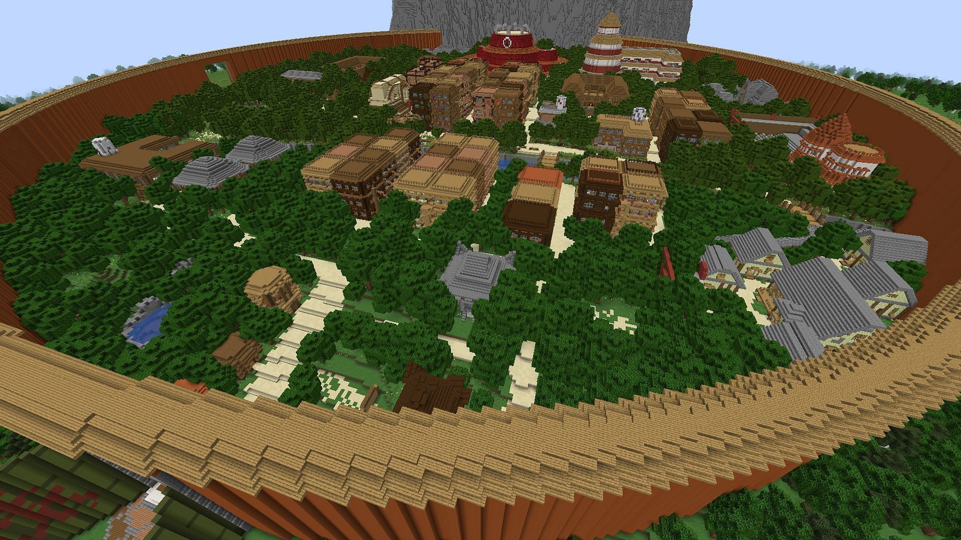 These anime Minecraft builds are impressive in scale and detailing (Image via Mojang)