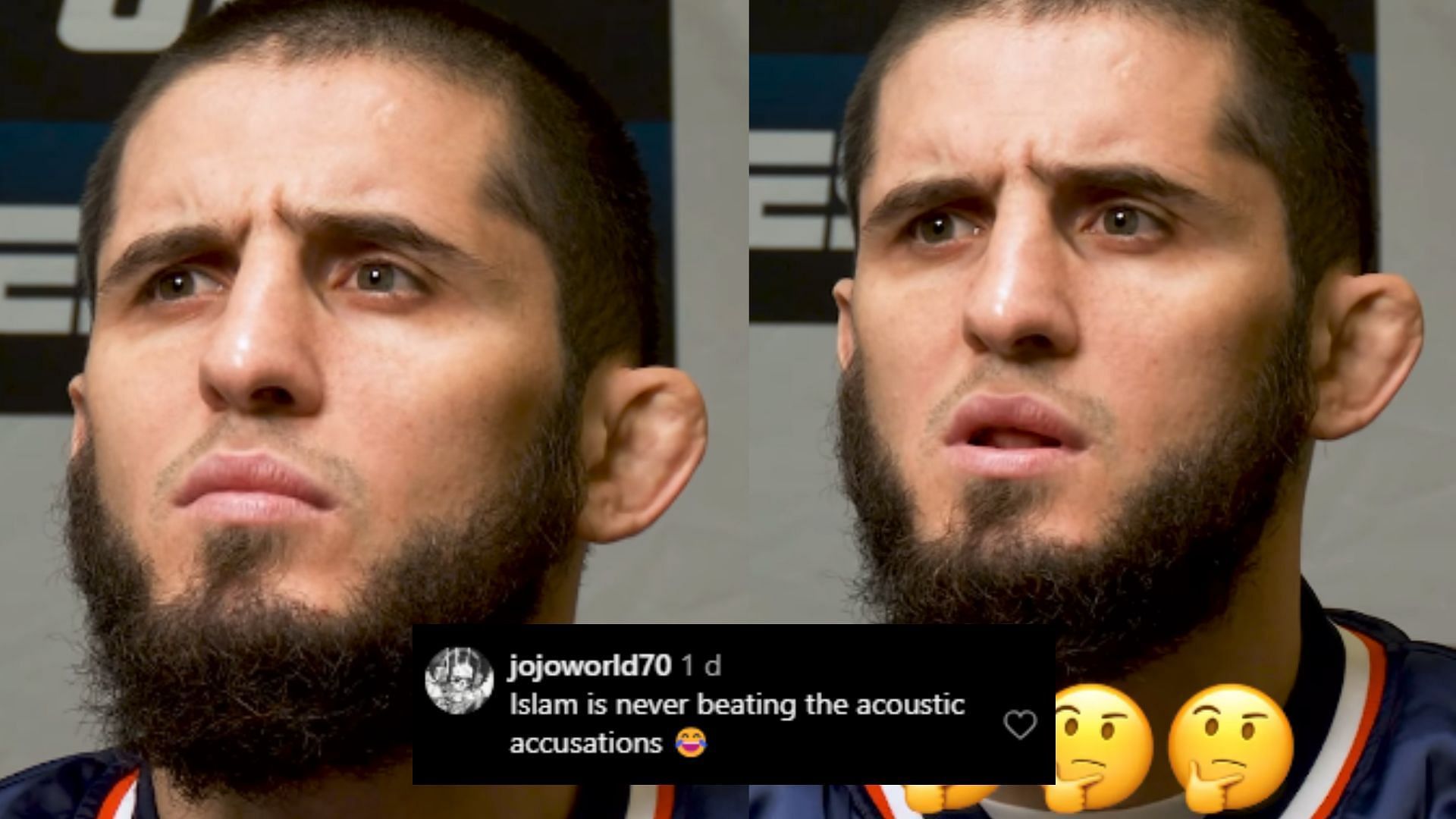 Fans react to Islam Makhachev trying to learn American slang [Imagescourtesy of @espnmma on Instagram[