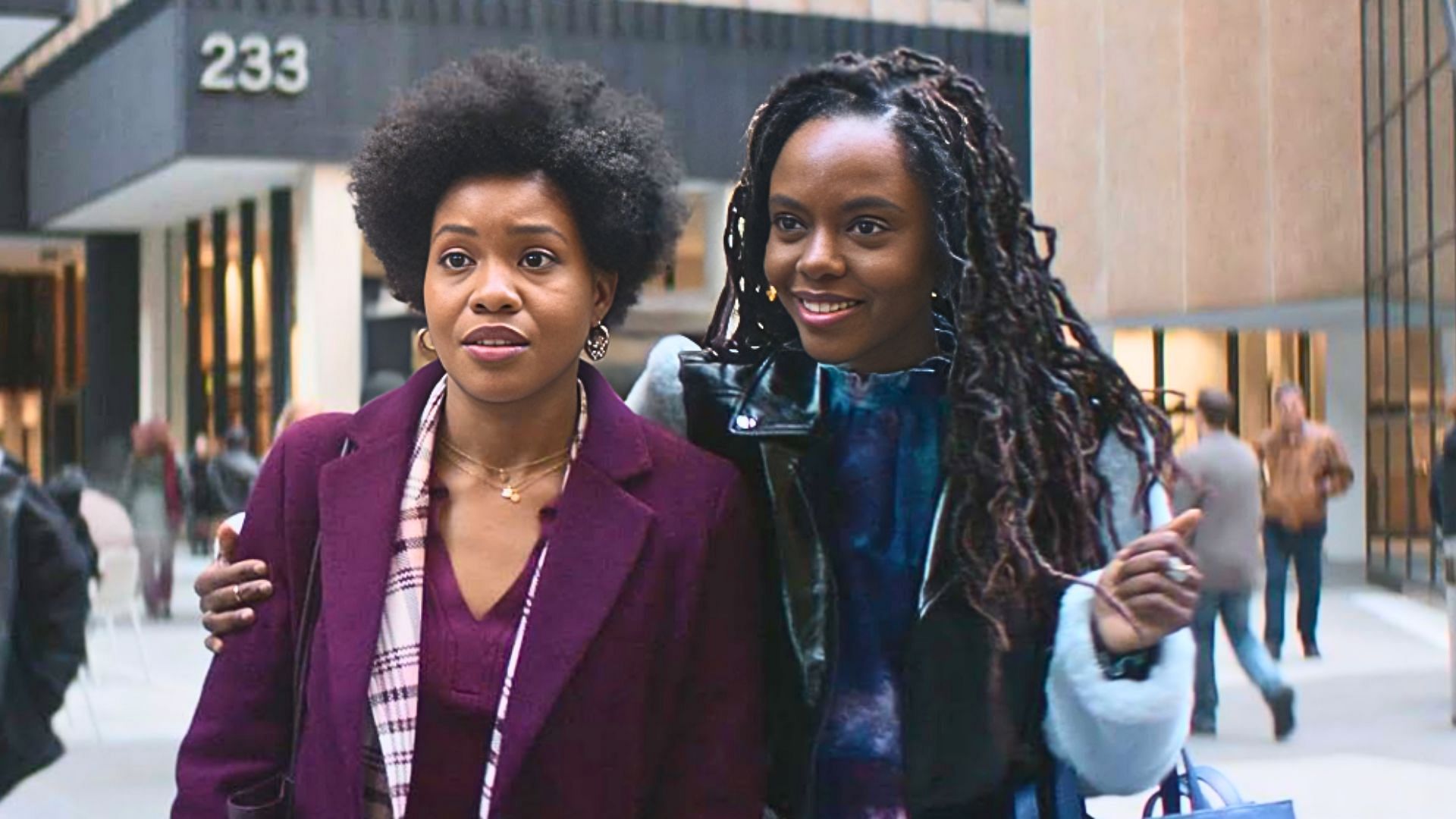 Sinclair Daniel and Ashleigh Murray in The Other Black Girl (Image via Hulu)