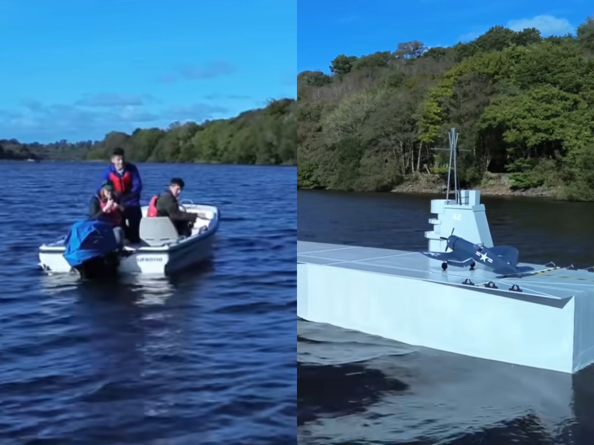 YouTuber&#039;s RC aircraft carrier creates world record (Image via YouTube/ProjectAir)