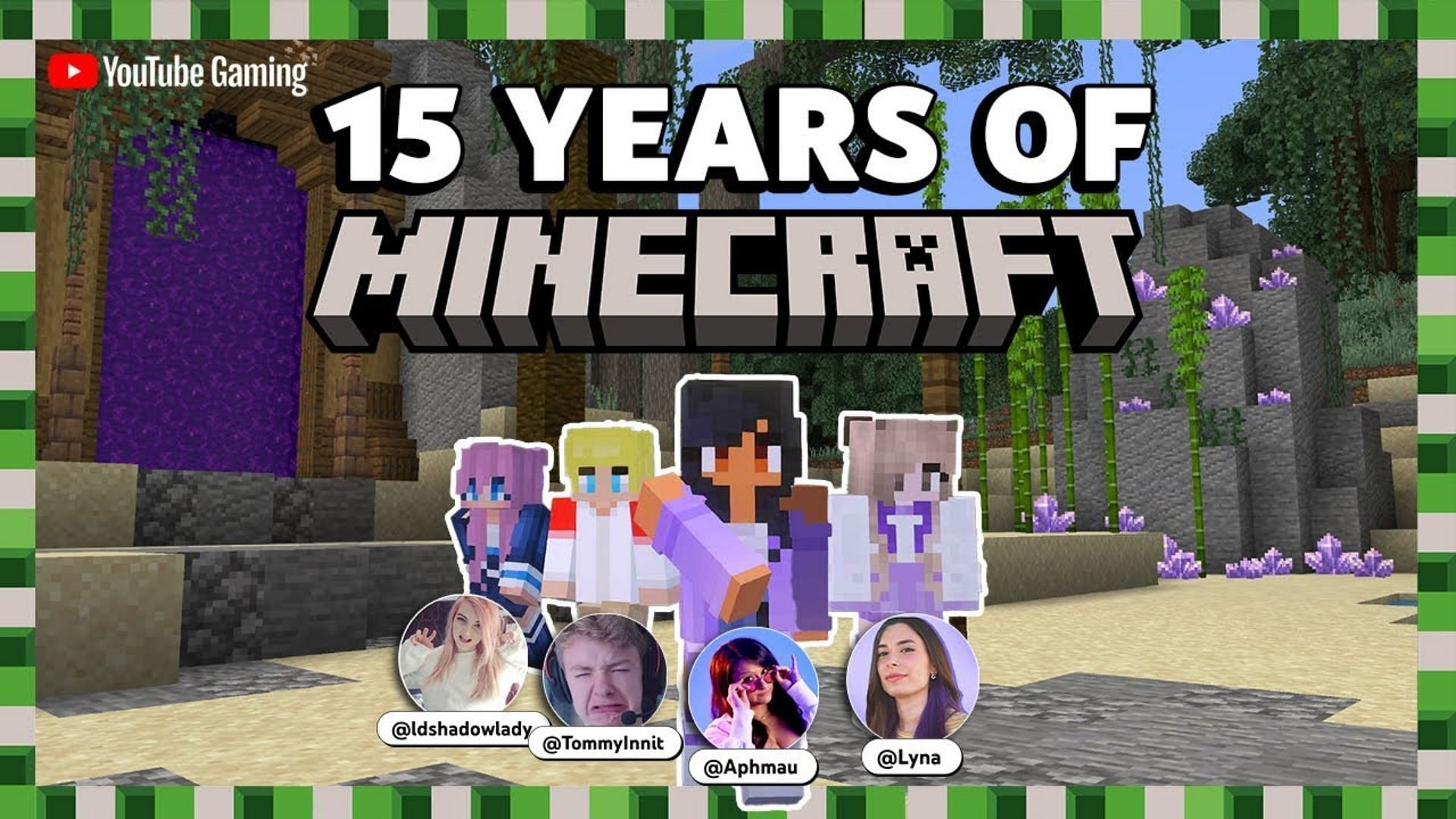 YouTube collabs with Tommyinnit, Aphmau, and more to celebrate 15 years of  Minecraft