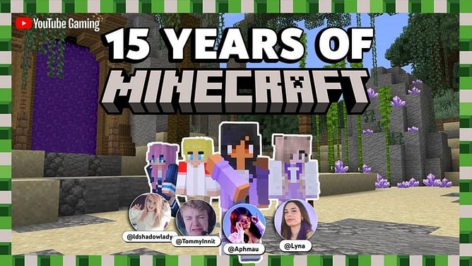 YouTube collabs with Tommyinnit, Aphmau, and more to celebrate 15 years of Minecraft