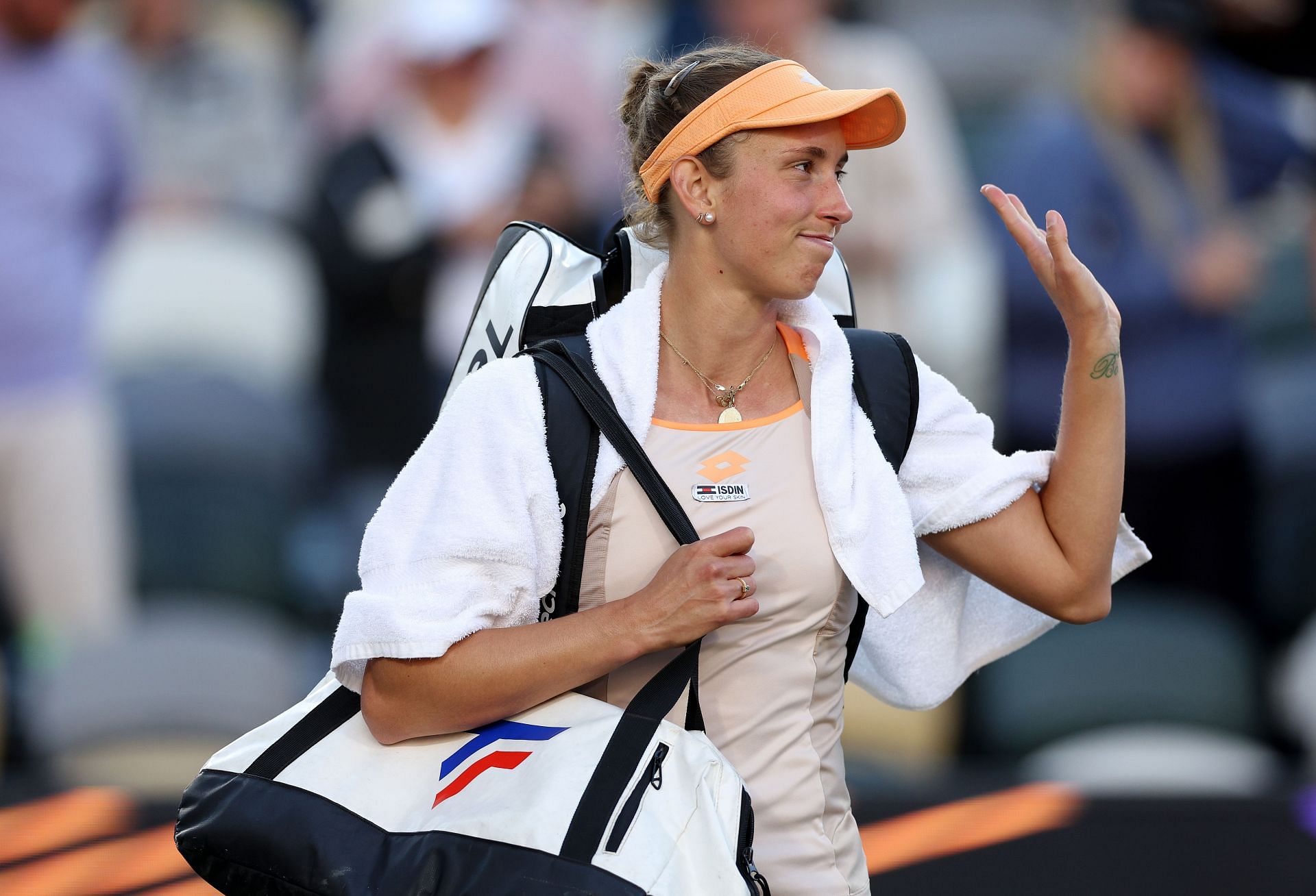 Elise Mertens at the 2024 Charleston Open. (Photo: Getty)