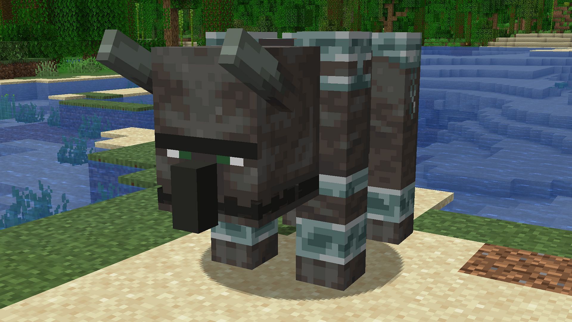 A dangerous Ravager up close. (Image via Mojang)