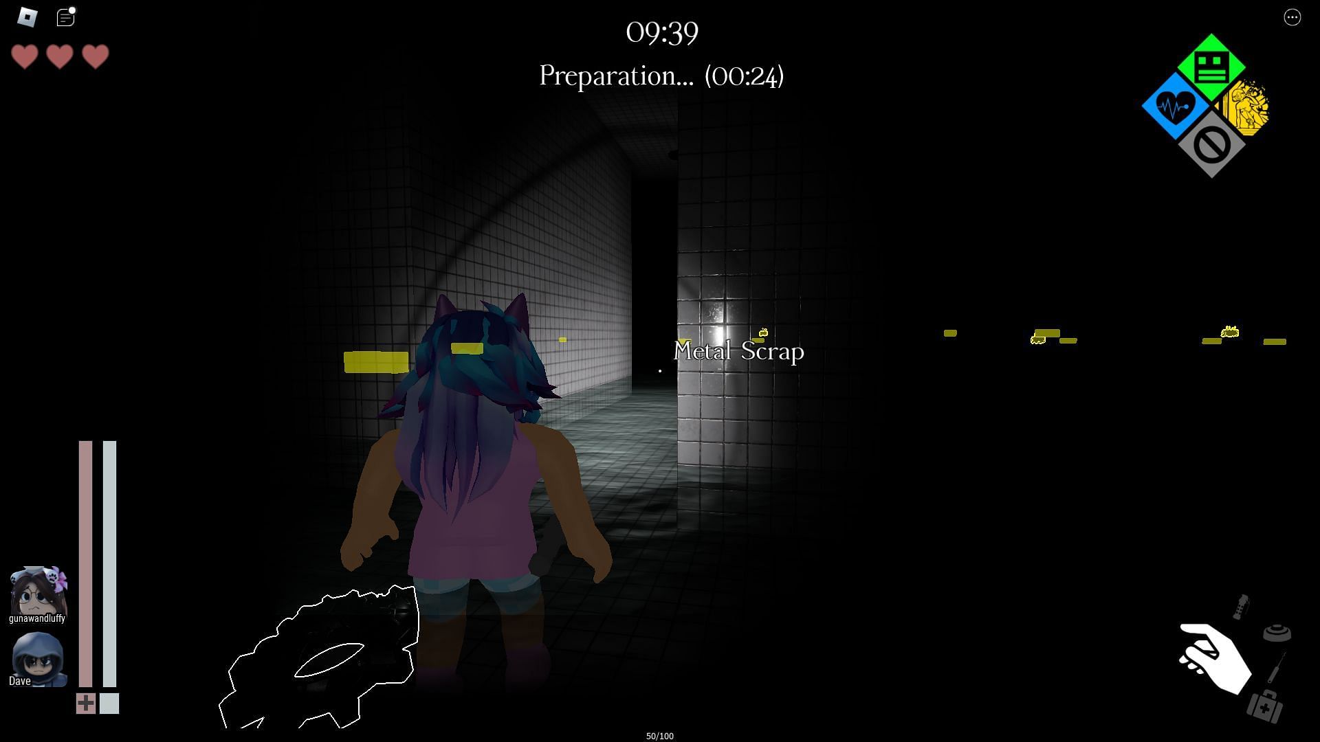 Survivor gameplay in Trepidation (Image via Roblox)
