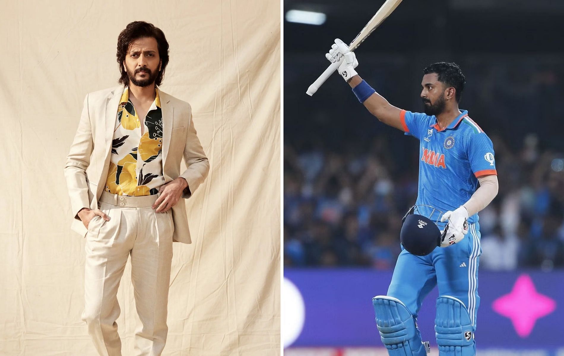 Riteish Deshmukh (L) feels KL Rahul should have been picked for 2024 T20 World Cup.