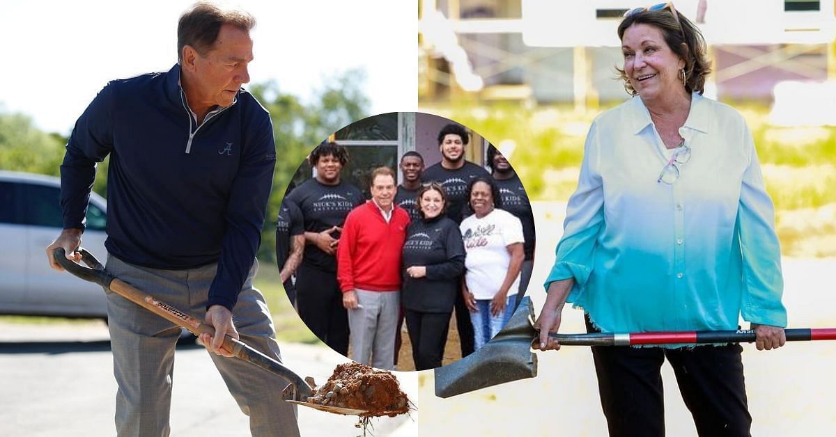IN PHOTOS: Nick Saban and wife Miss Terry join Alabama crew to build 21st Habitat for Humanity Home in Tuscaloosa 