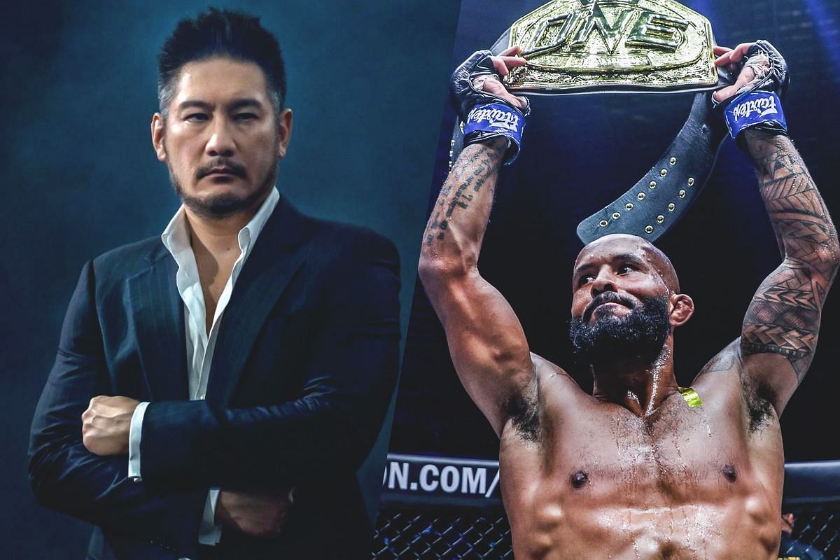 (From left) ONE Championship Chairman and CEO Chatri Sityodtong and Demetrious Johnson.