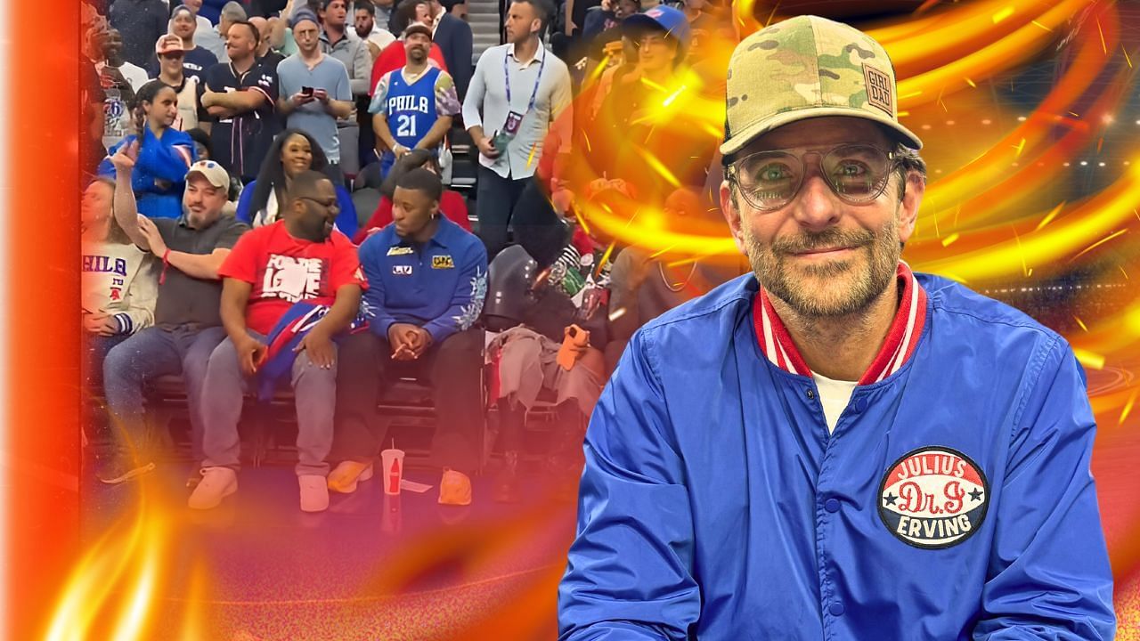 Bradley Cooper, AJ Brown and Saquon Barkley are some of the celebrities supporting the Philadelphia 76ers against the New York Knicks in Game 6.