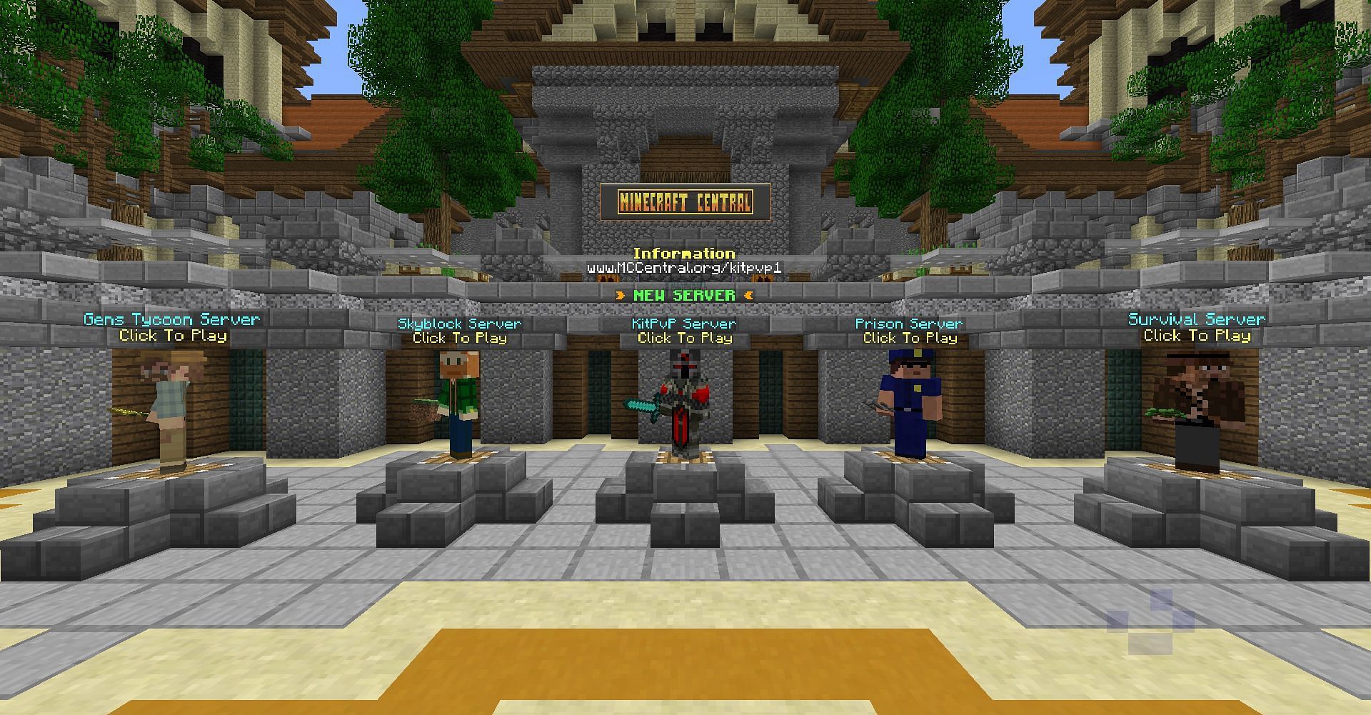 Minecraft Central is a fantastic server (Image via Mojang)