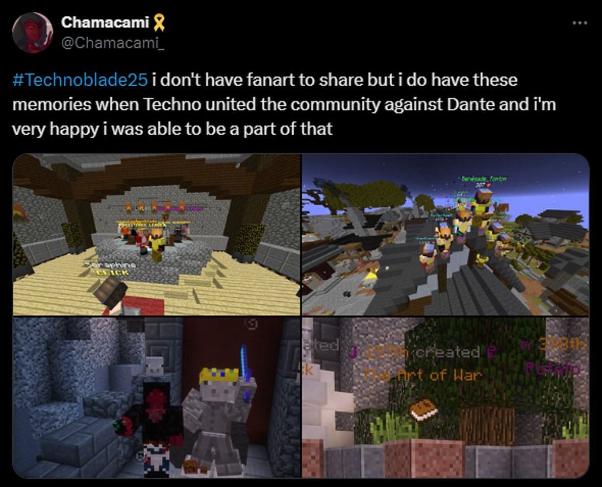 Fan posts snippets from Techno&#039;s server (Image via X)