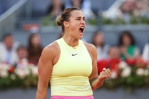 Aryna Sabalenka at the Mutua Madrid Open