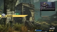 Main Menu in Fallout 76 (Image via Bethesda Game Studios)
