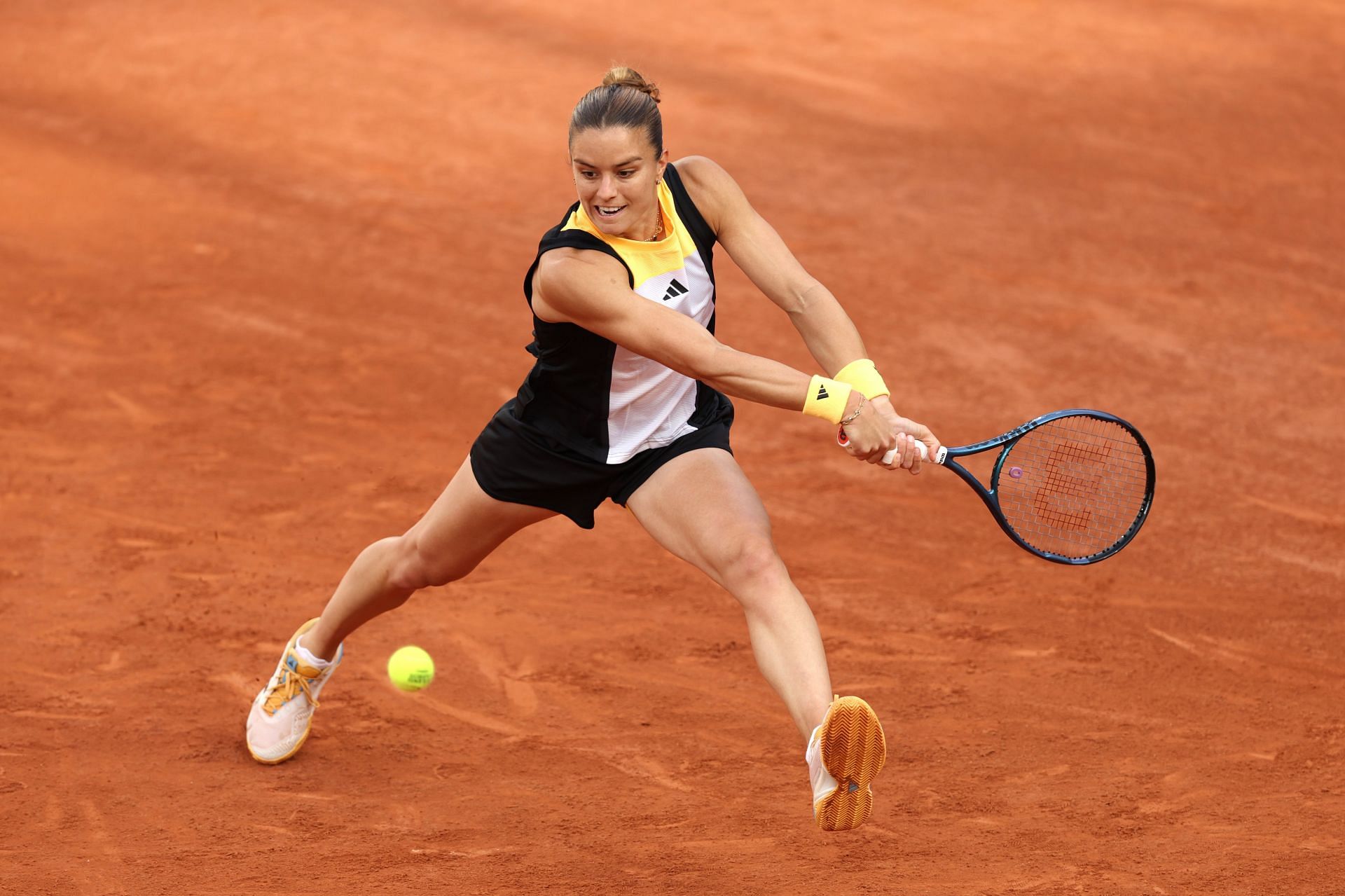 Maria Sakkari at the 2024 French Open. (Photo: Getty)