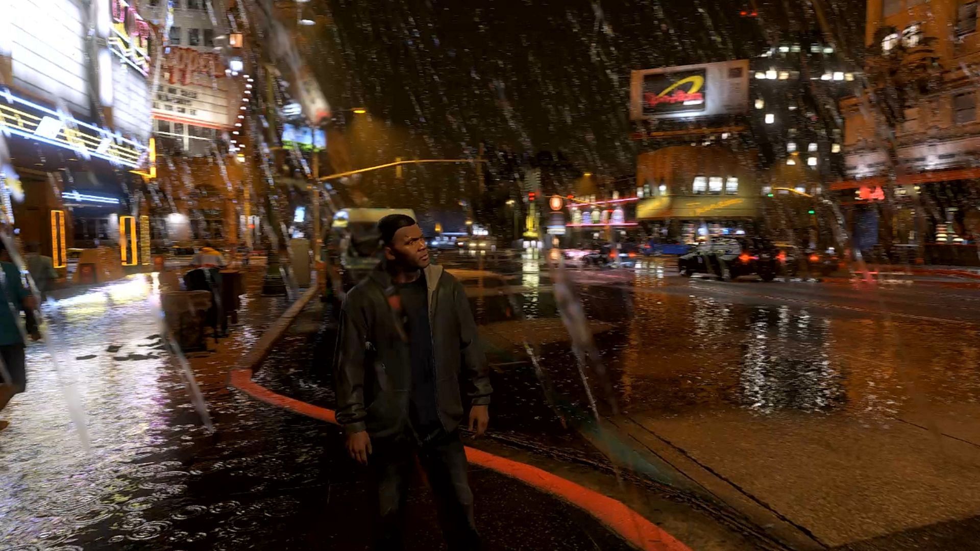 This mod makes the rain much more realistic (Image via gta5-mods/LUISDACOS)