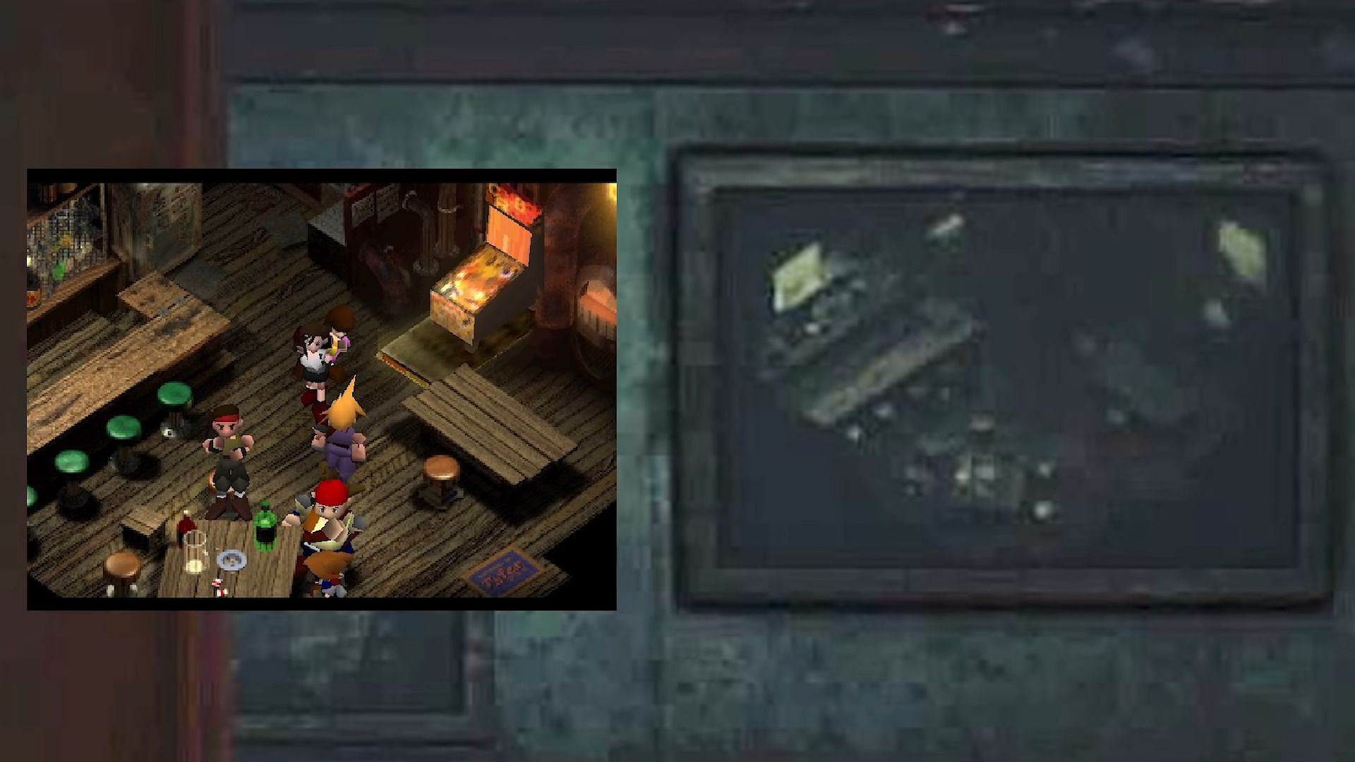 Easter egg from the original Final Fantasy VII in the remake (Image via Square Enix)