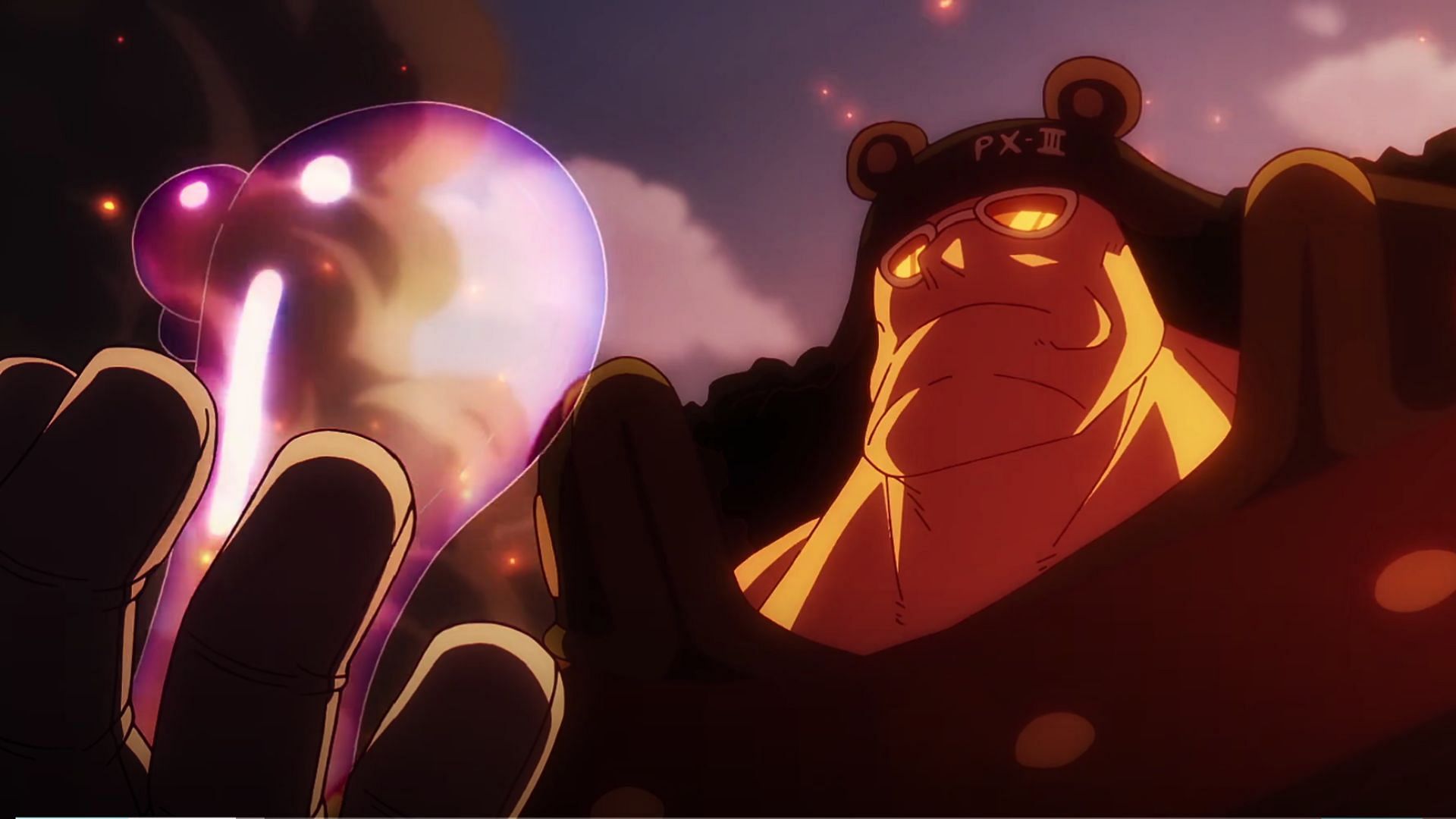 Pacista using Bubble Shield as seen in the One Piece anime (Image via Toei)