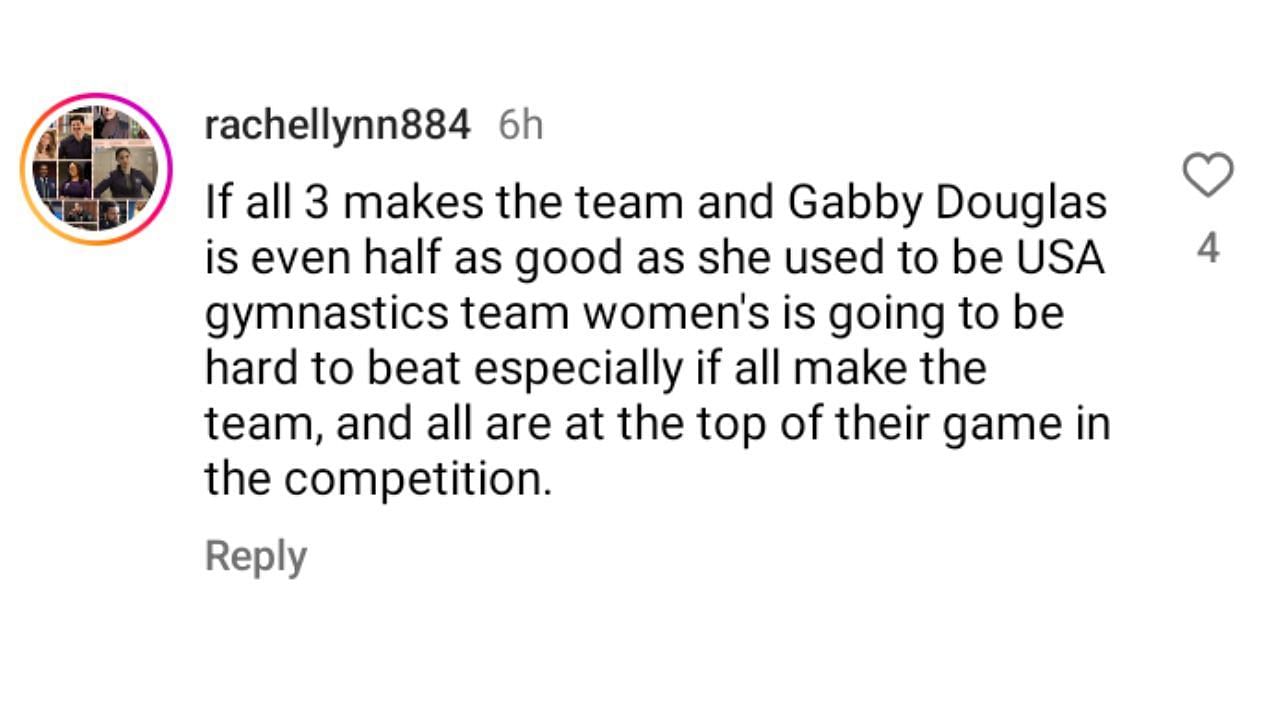 Via USA Gymnastics&#039; comment&#039;s section