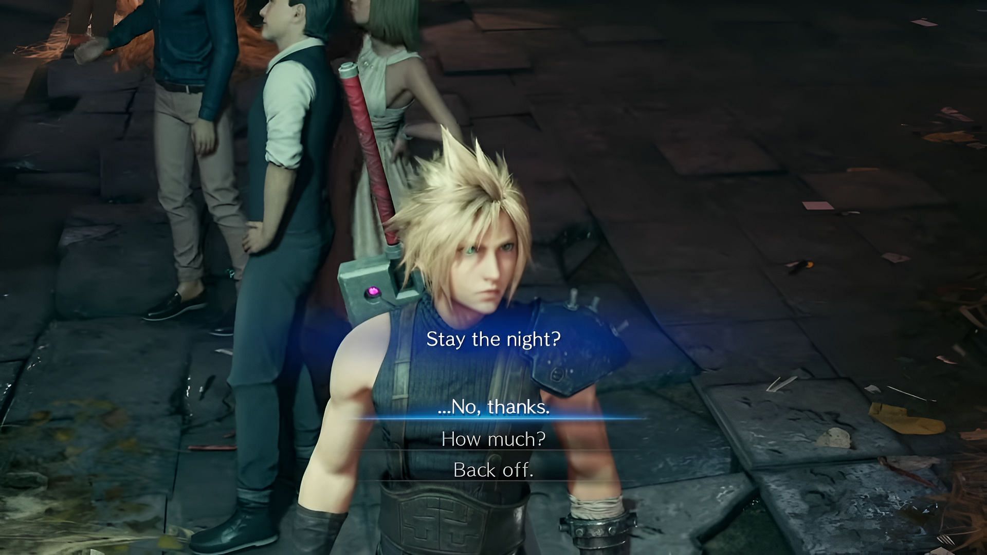 Choice option from Final Fantasy VII remake (Image via Square Enix)