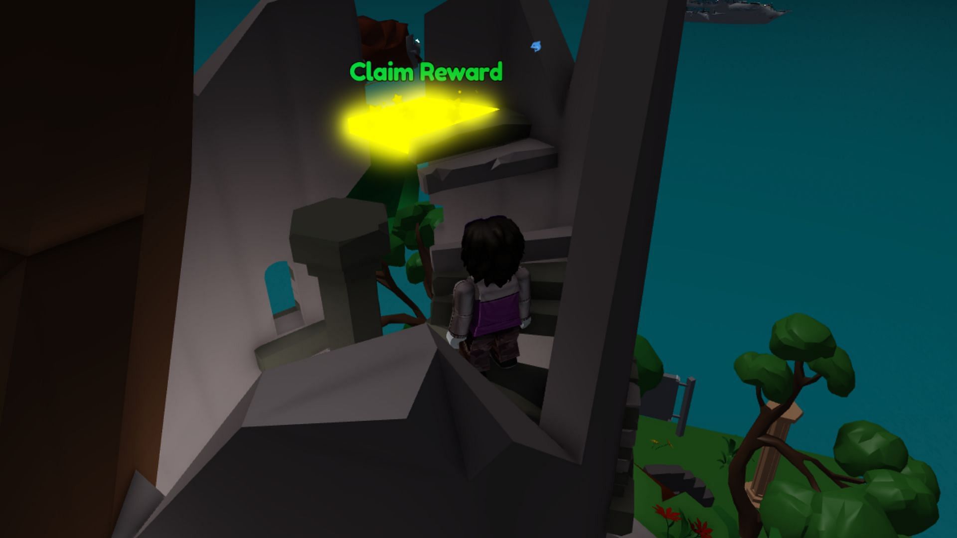 Climb on top to claim free rewards in Yacht Tycoon (Image via Roblox)