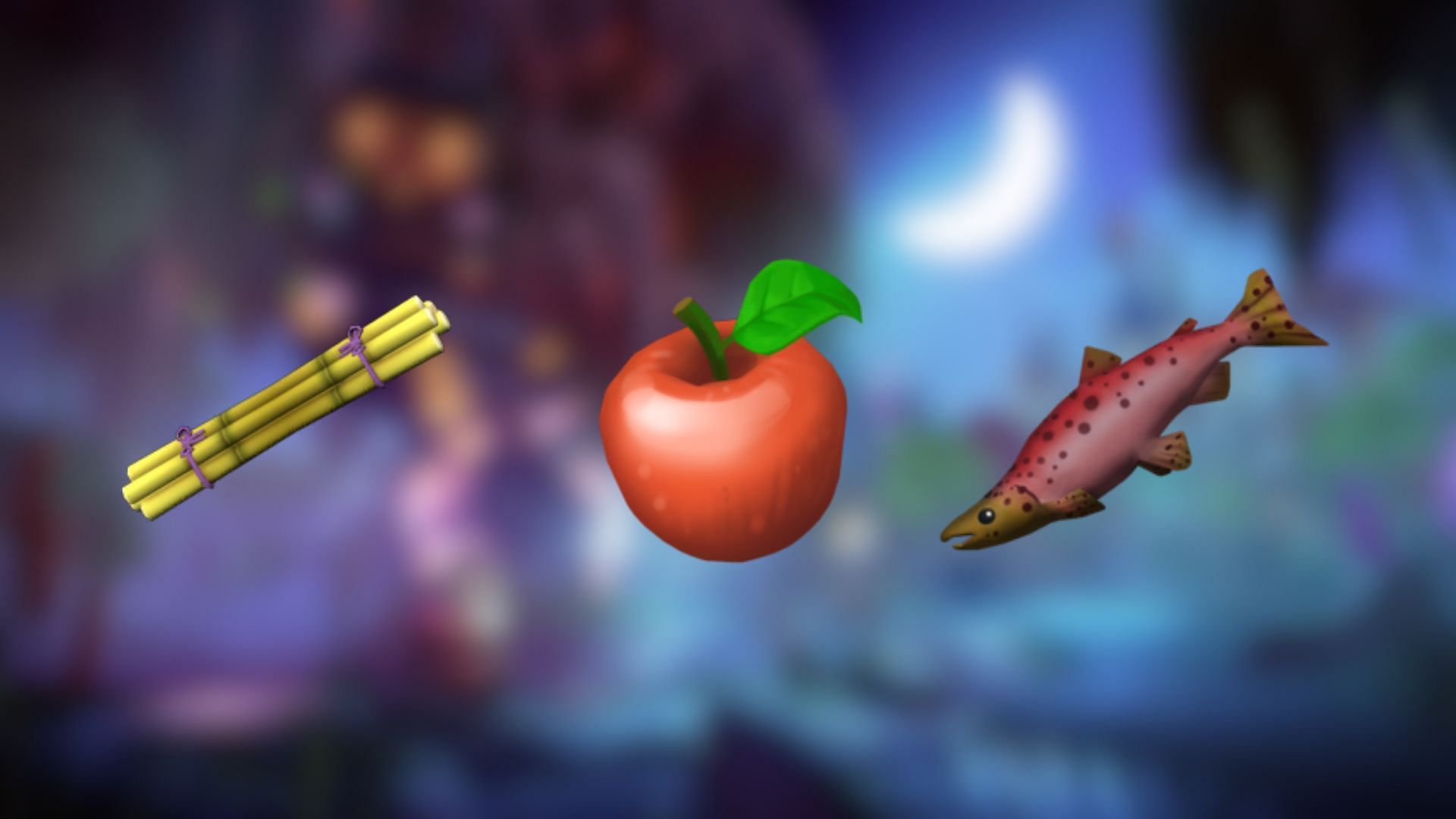 You&#039;ll need a Salmon, an Apple and a Sugarcane to make the recipe (Image via Gameloft)