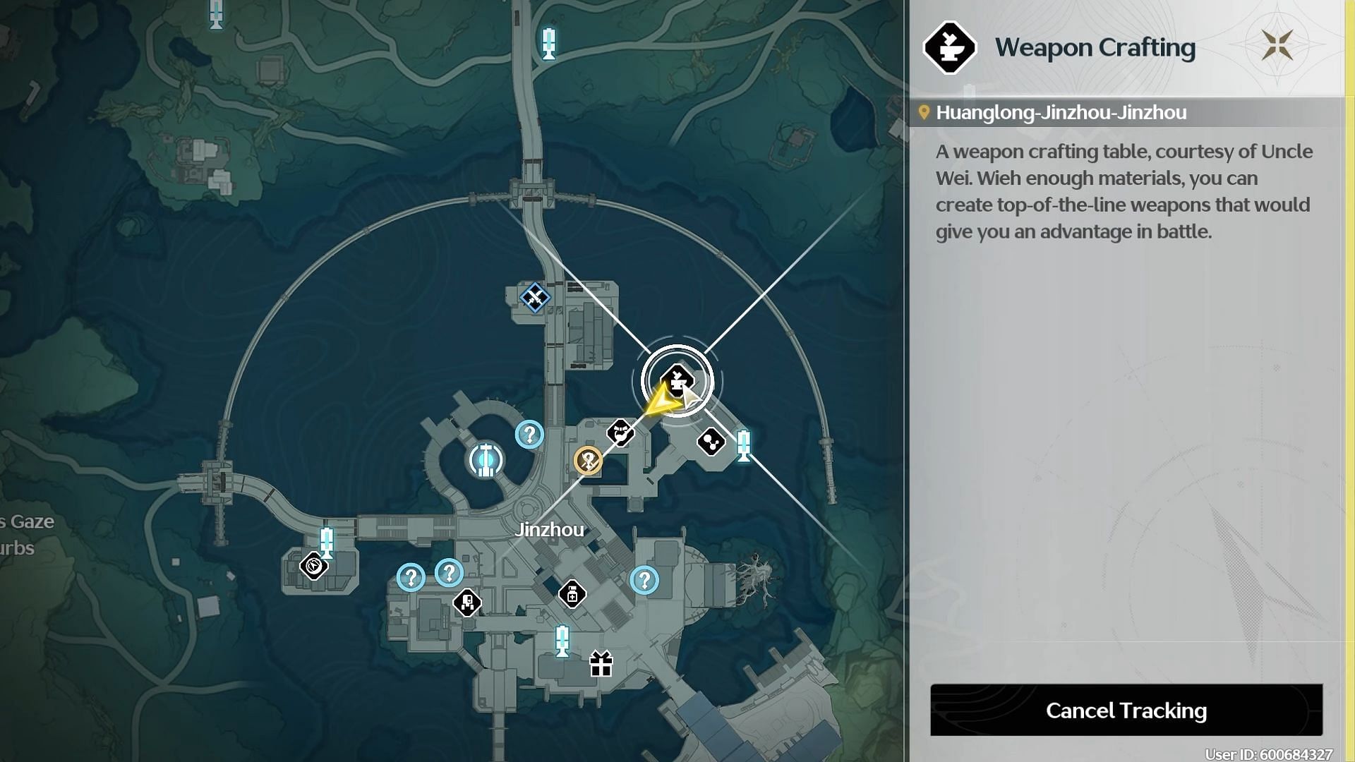 Locating the weapons vendor (image via YouTube/ConCon)