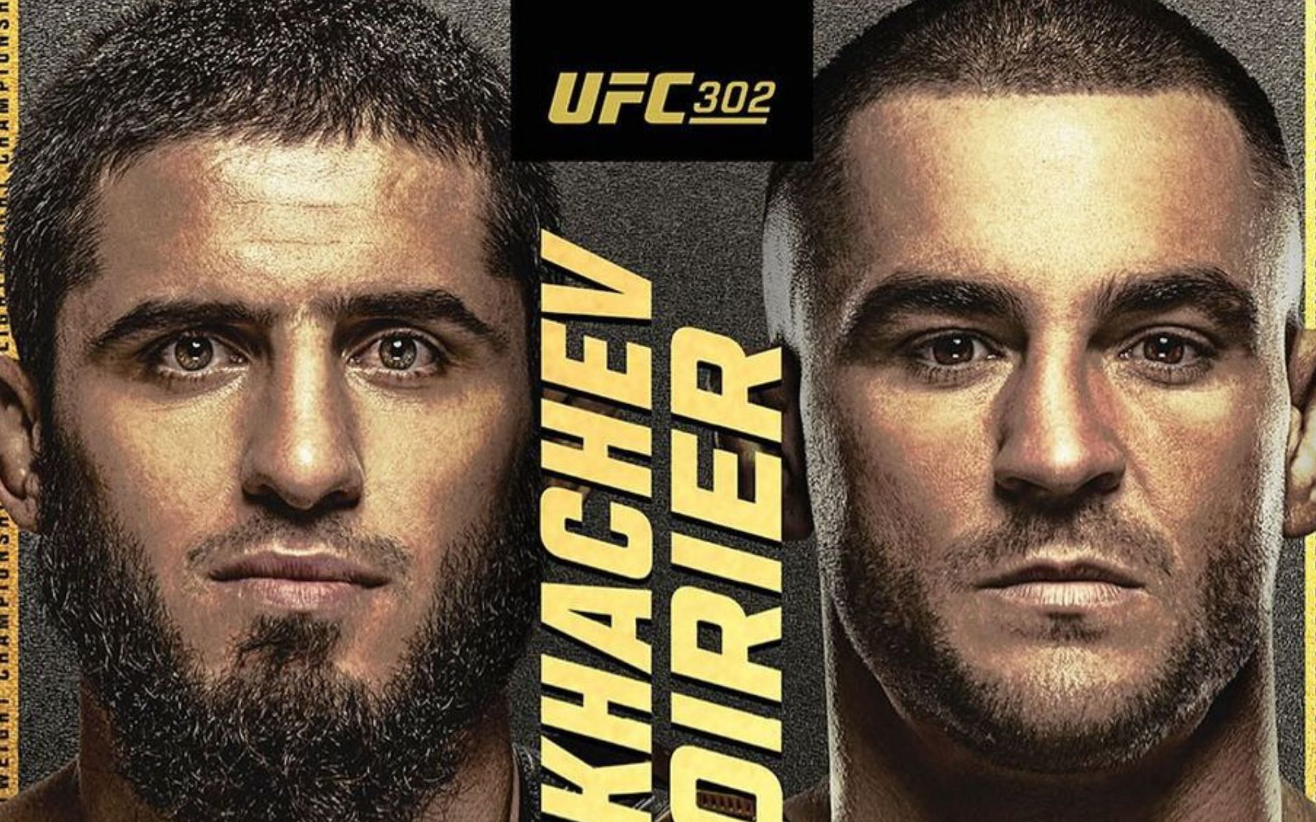 Islam Makhachev (left) will face fellow UFC staple Dustin Poirier (right) in a much-awaited title clash at UFC 302 [Image courtesy: @tntsportsufc on Instagram]