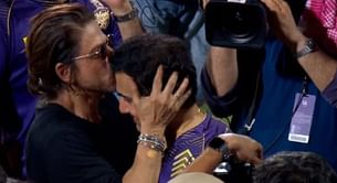 [Watch] Shah Rukh Khan kisses Gautam Gambhir on forehead as KKR beat SRH to become IPL 2024 champion