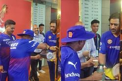 [Watch] RCB welcomes MS Dhoni with a cup of tea at Chinnaswamy Stadium ahead of high-octane IPL 2024 clash vs CSK