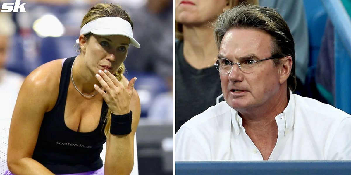 Danielle Collins (L) and Jimmy Connors (R)