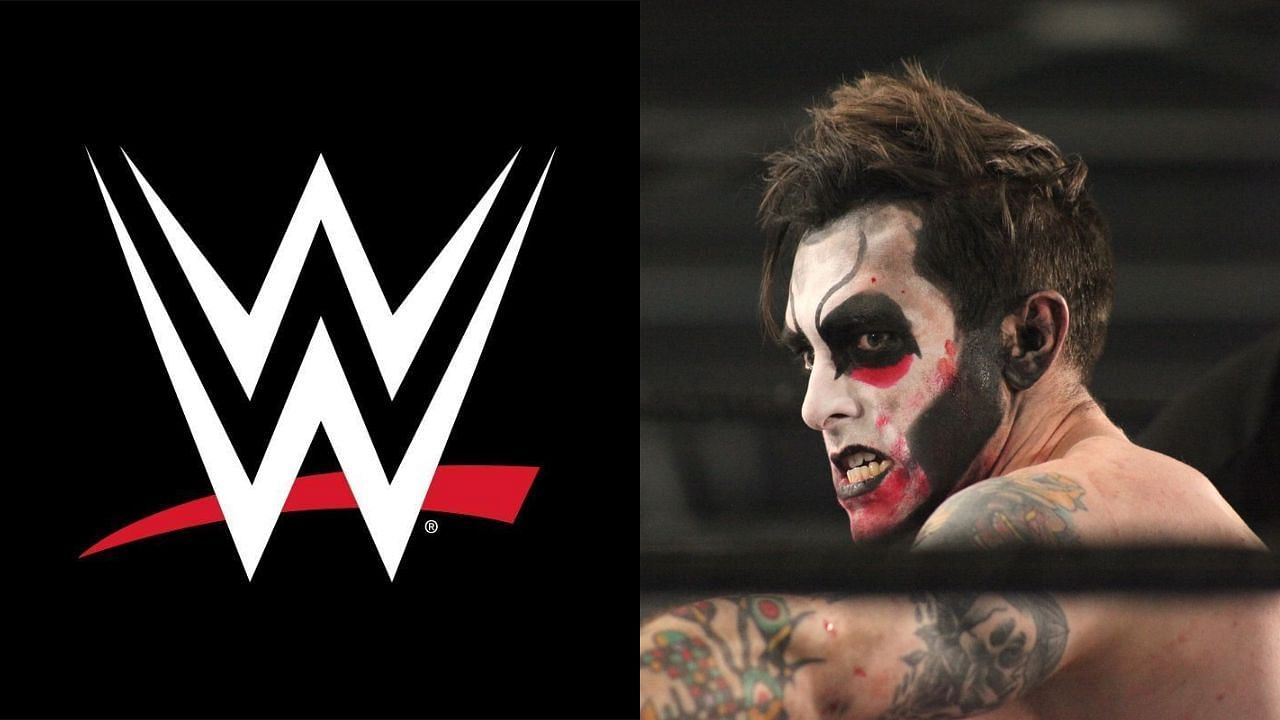 WWE logo (left) and Danhausen (right)