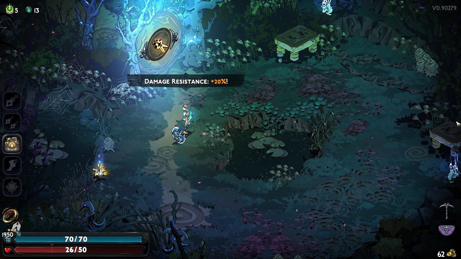 The God Mode gives you bonus damage resistance. (Image via Supergiant Games)