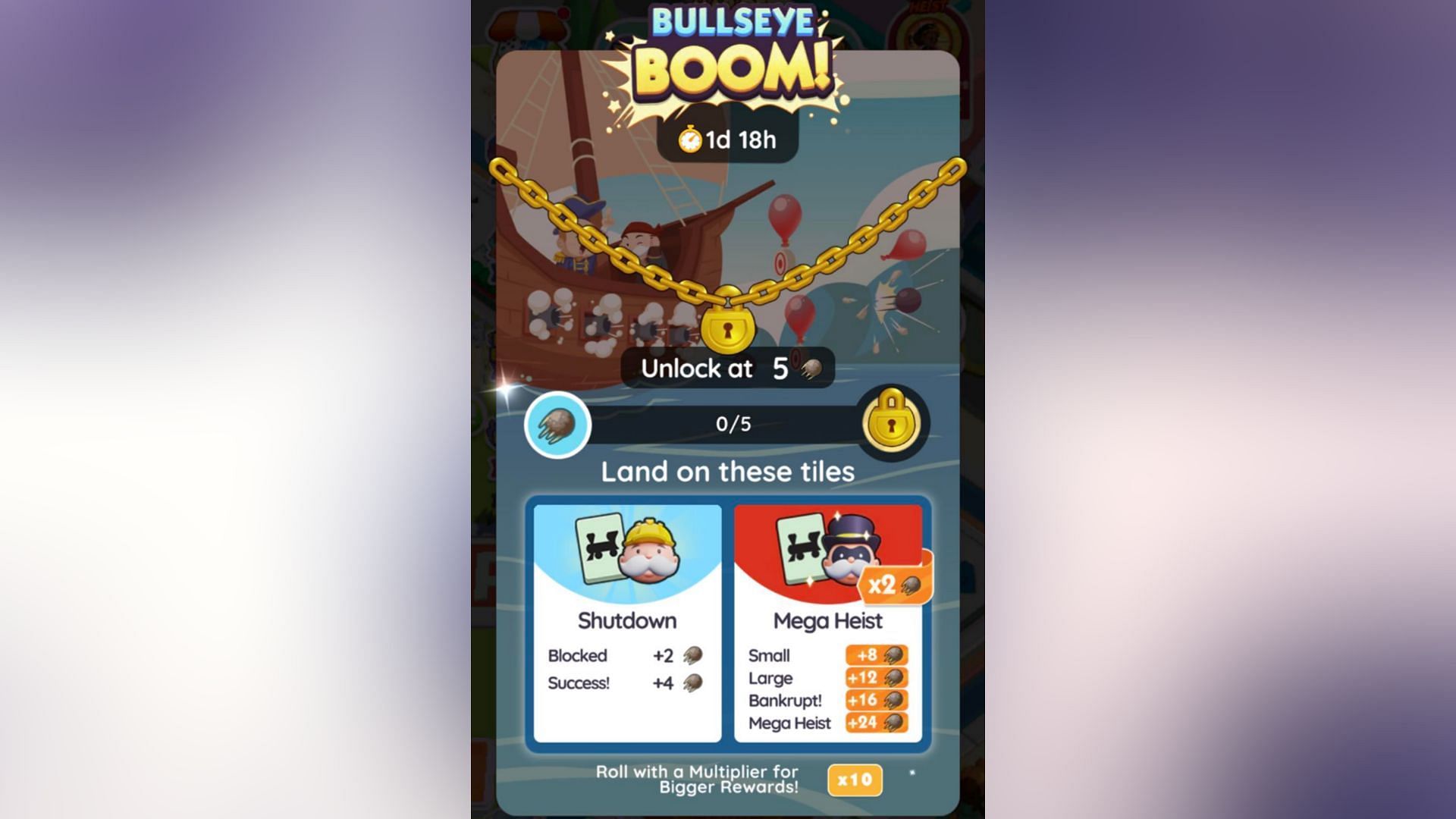 Bullseye Boom scoring system (Image via Scopely)