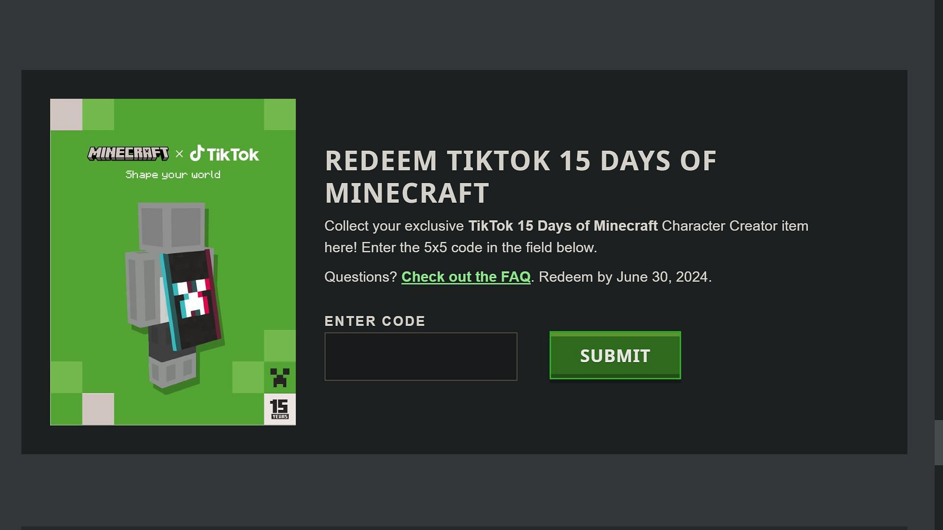 Is Minecraft TikTok cape out there in US solely?