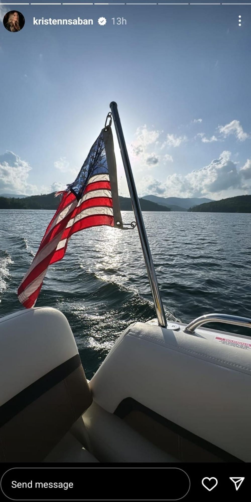 The view from the boat. (Instagram/ Kristen Saban)