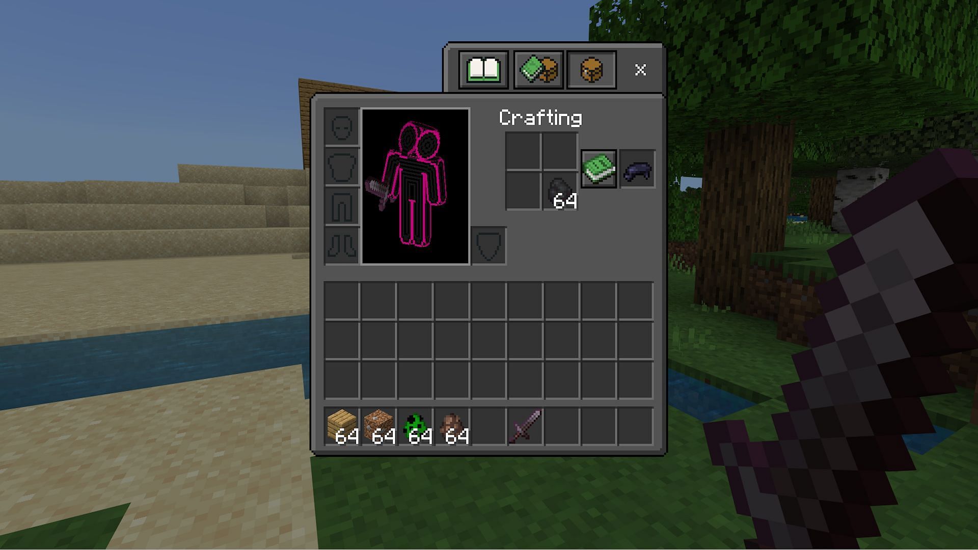 The recipes offered by Vanilla Tweaks fit right in with the vanilla Minecraft recipes (Image via Mojang)