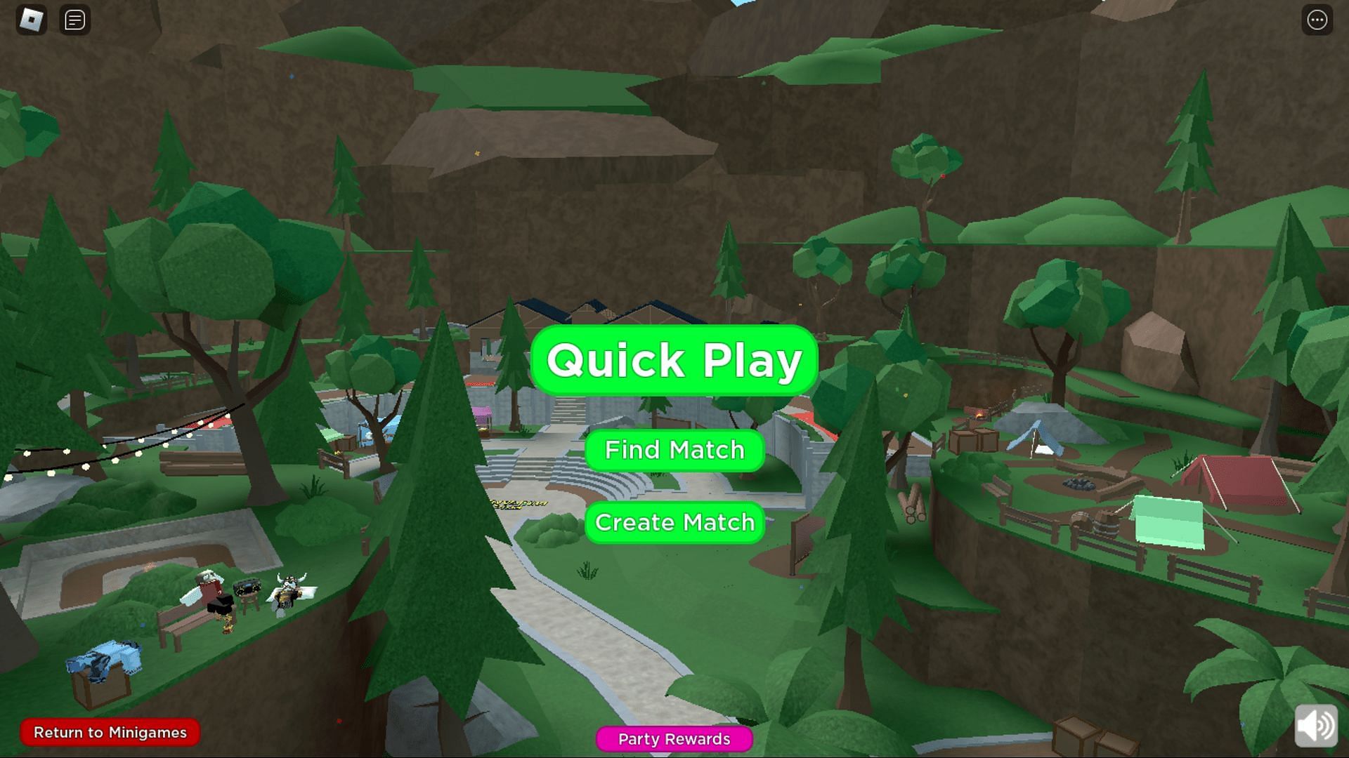 The Party mode in Epic Minigames (Image via Roblox)
