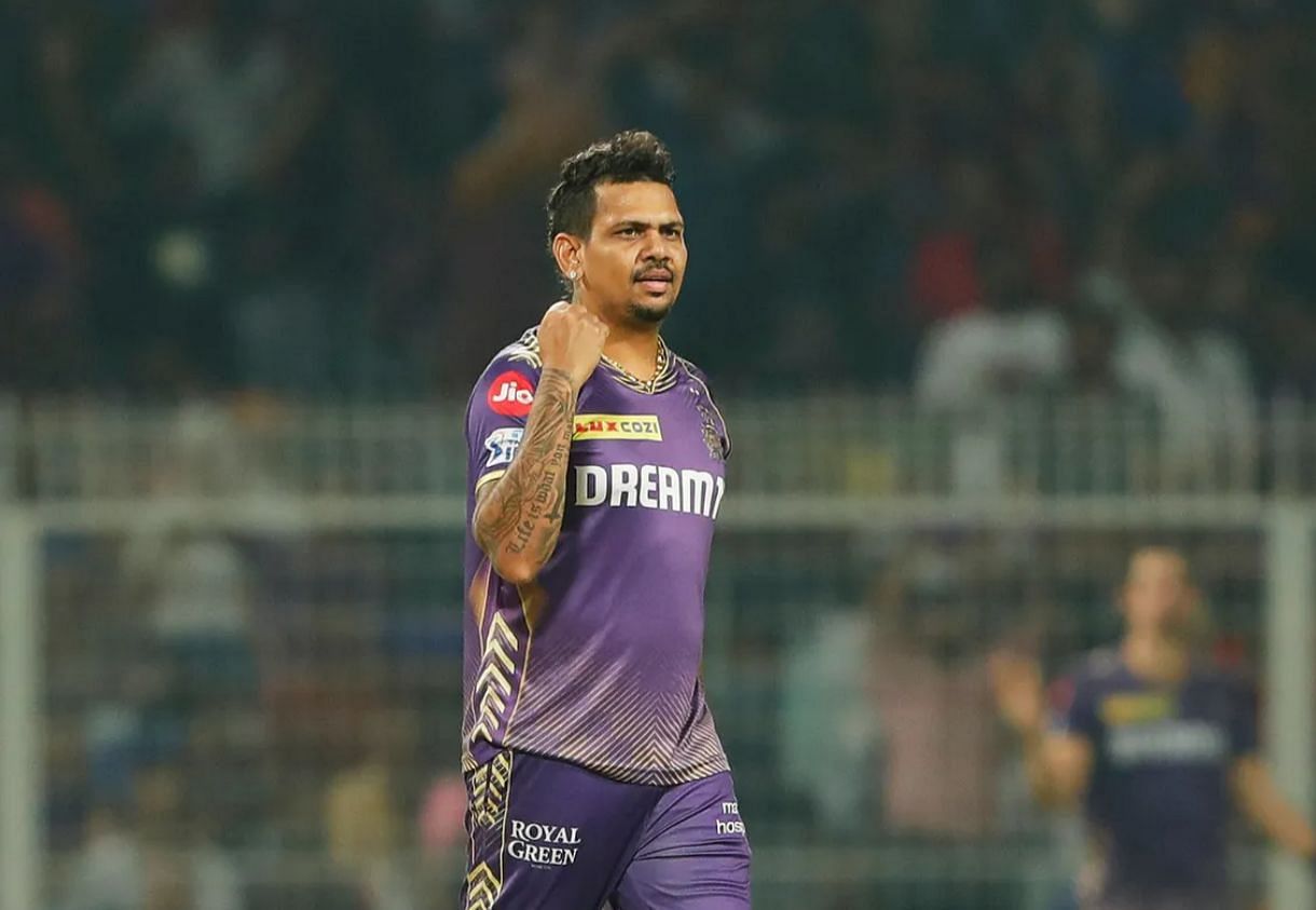 Sunil Narine for Kolkata Knight Riders [Image credit: BCCI/IPLT20]