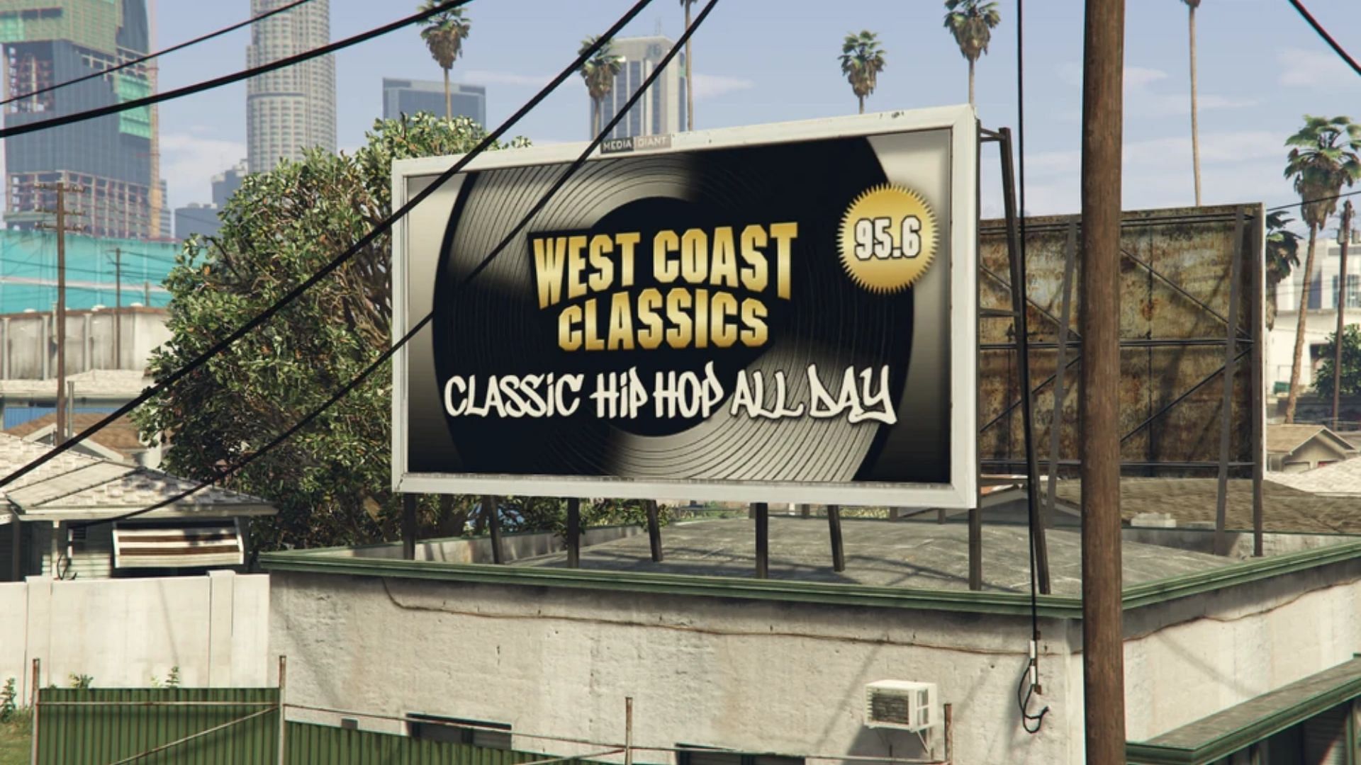A billboard of West Coast Classics in Grand Theft Auto Online (Image via Rockstar Games || GTA Wiki)