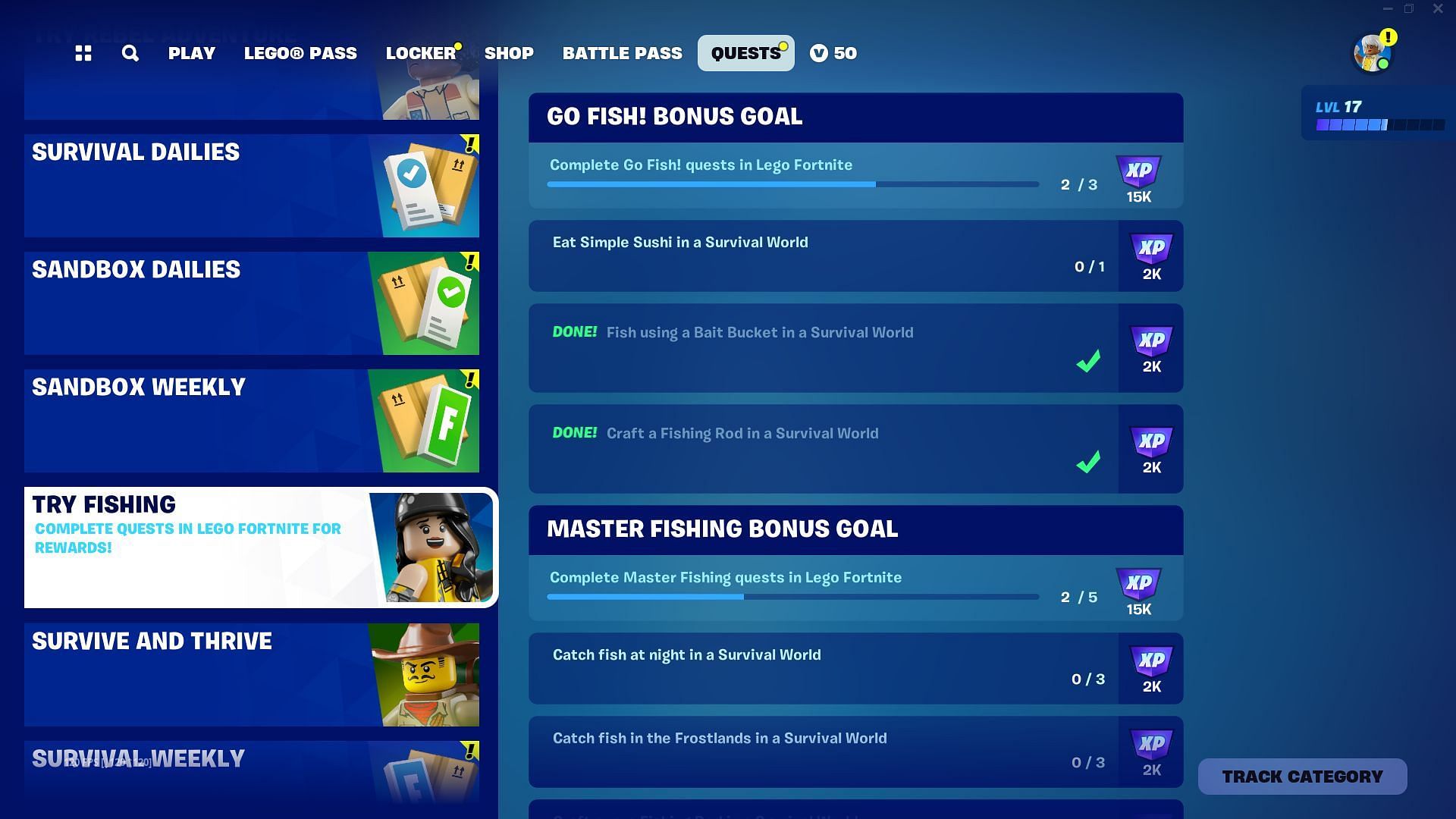 LEGO Fortnite quests offer thousands of easy XP to players to level up fast in Fortnite Chapter 5 Season 3(Image via Epic Games)