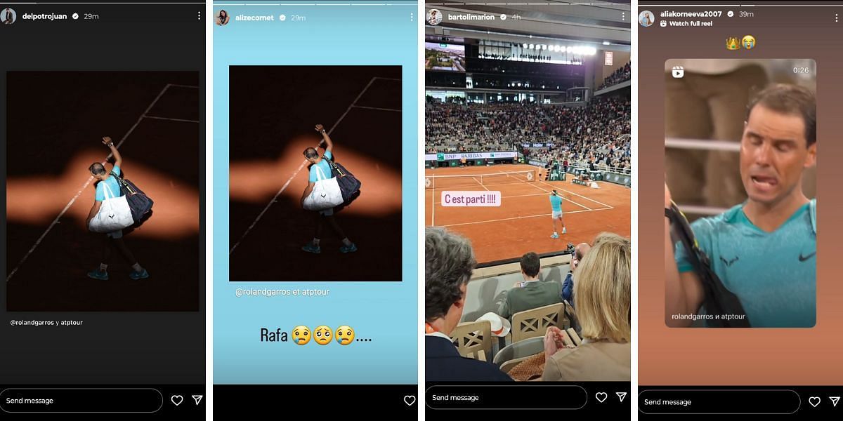 Tennis players on social media