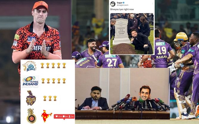 "Worst IPL final ever" - Top 10 funny memes after KKR's thumping win vs SRH in IPL 2024 final