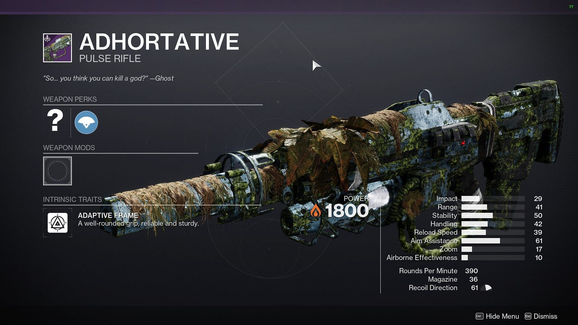 Adhortative (Image via Bungie)