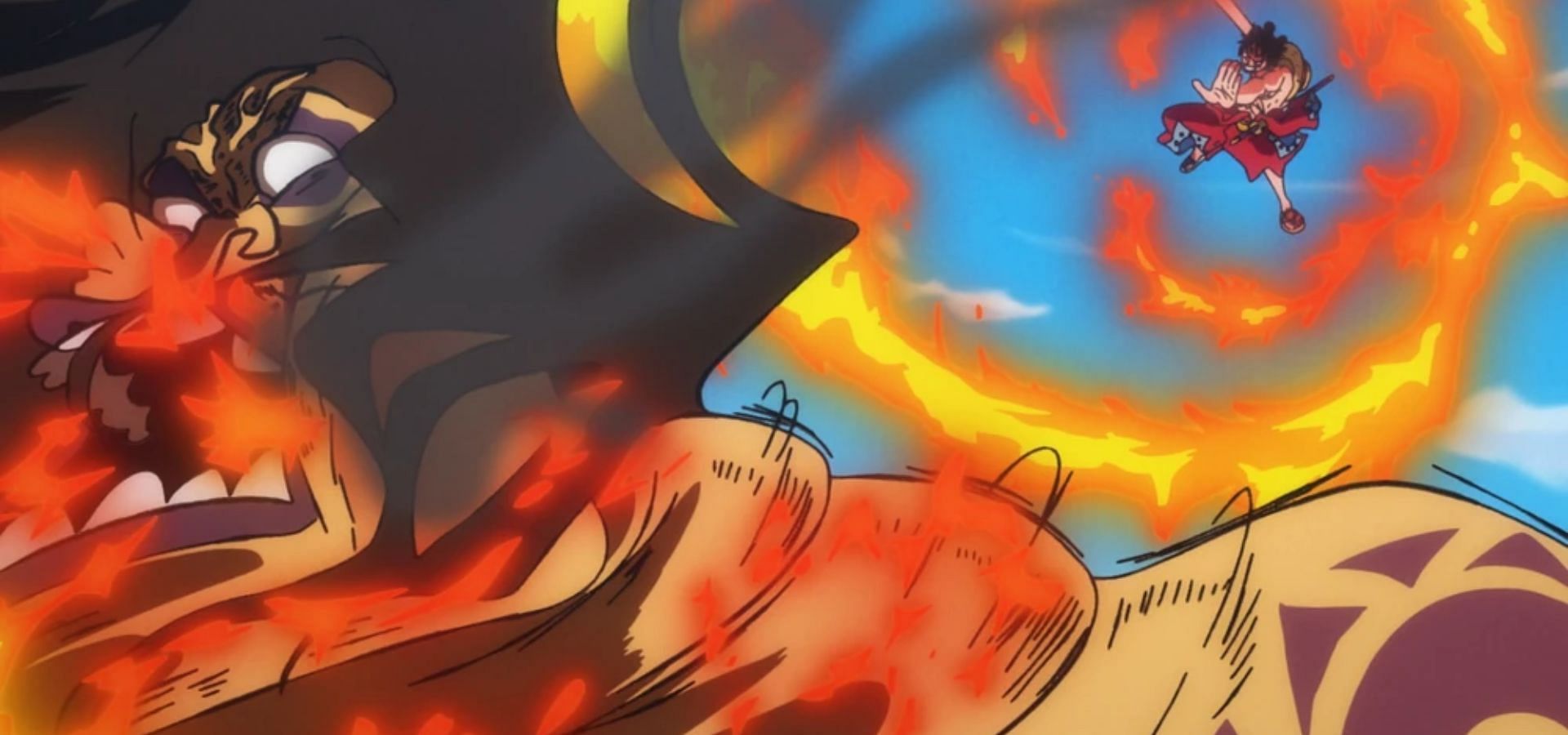 Wano, Luffy punches Holed (Image via Toei Animation)