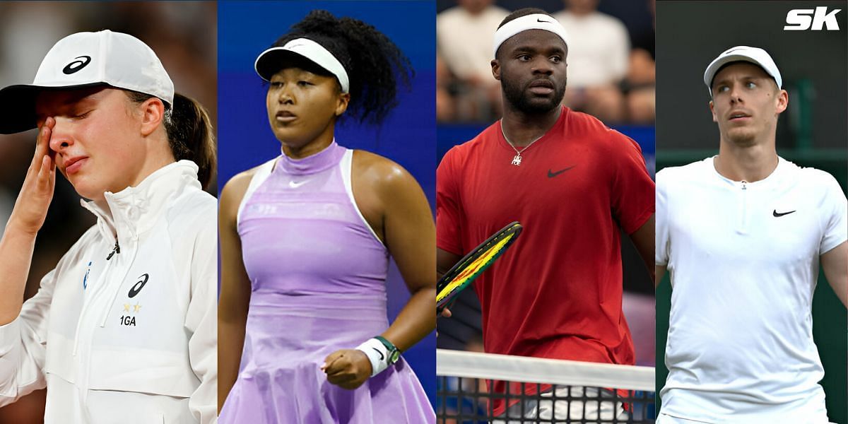 (Left to Right) Iga Swiatek, Naomi Osaka, Frances Tiafoe, Denis Shapovalov (Source: Getty Images)