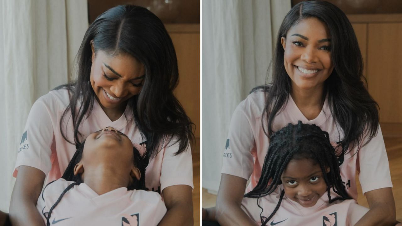 Angel City FC investors Gabrielle Union-Wade and daughter Kaavia shout out club ahead of mother