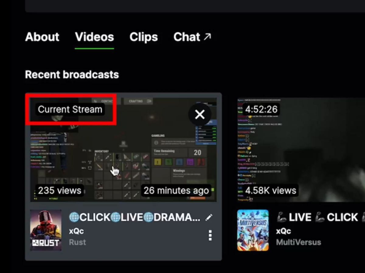 You will have to click &quot;Current Stream&quot; (Image via X)