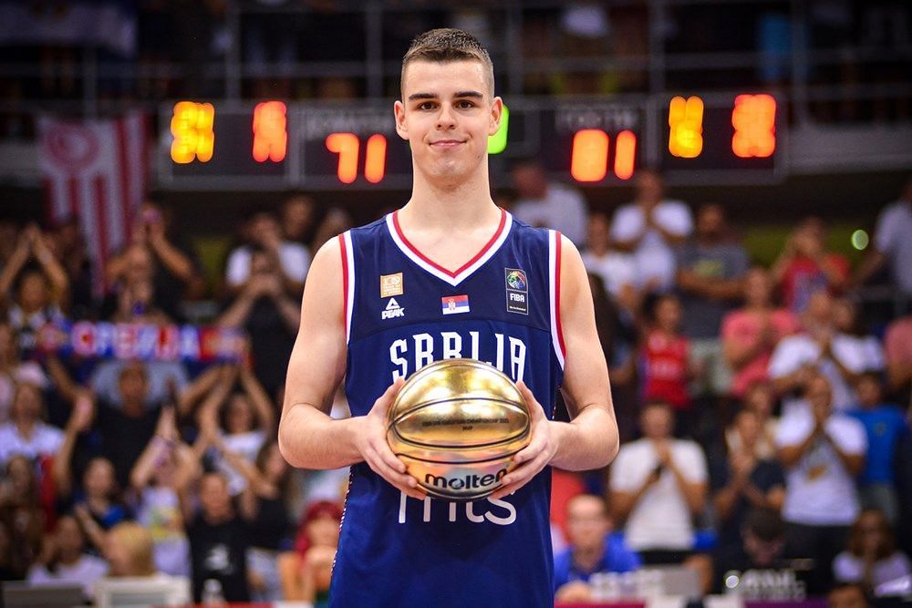 Nikola Topic's skillset puts him at no.5 on our mock draft (Image from FIBA)